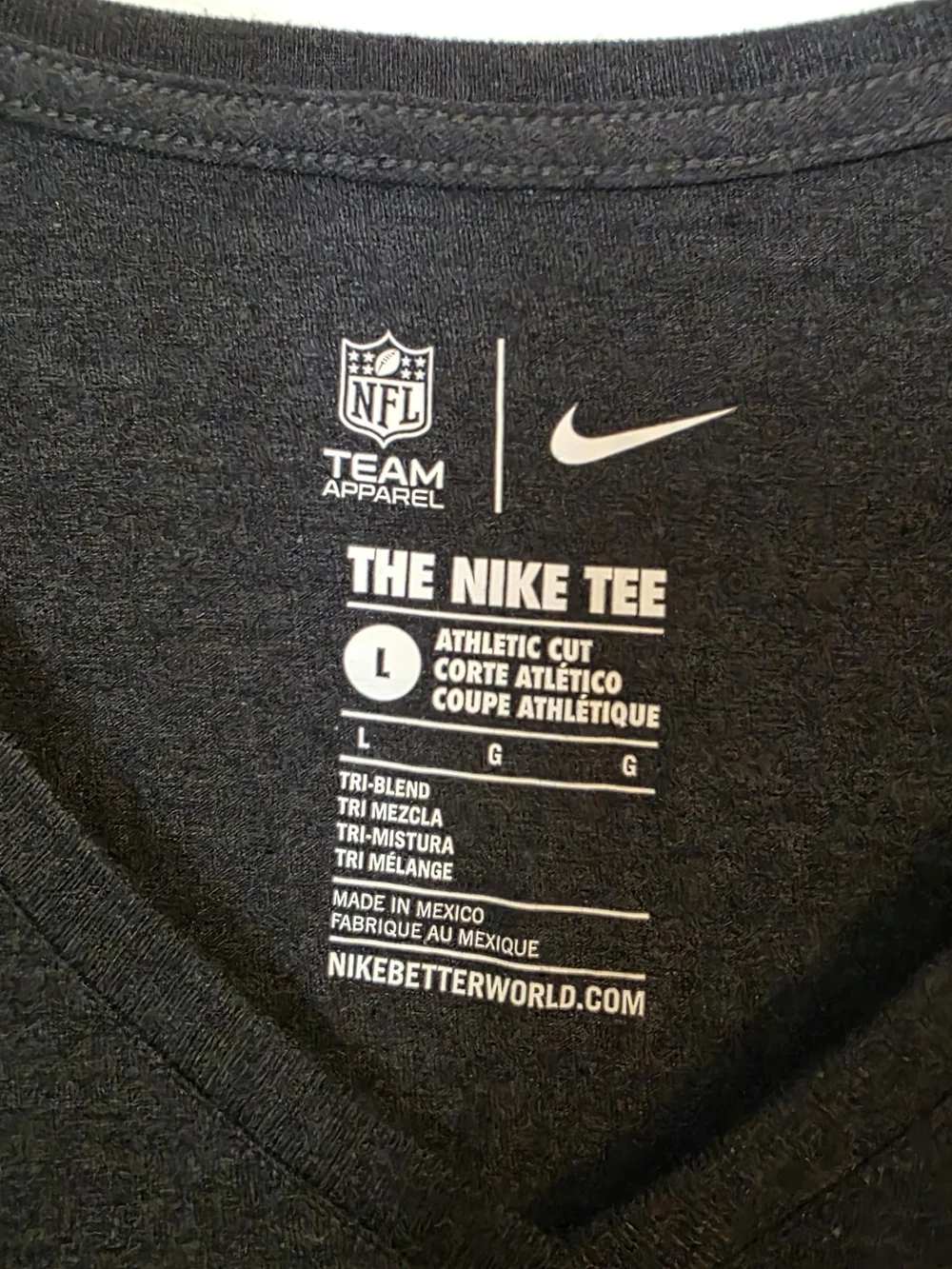 Nike Pittsburgh Steelers Women's Long Sleeve V-Neck Graphic T-Shirt Gameday Fan